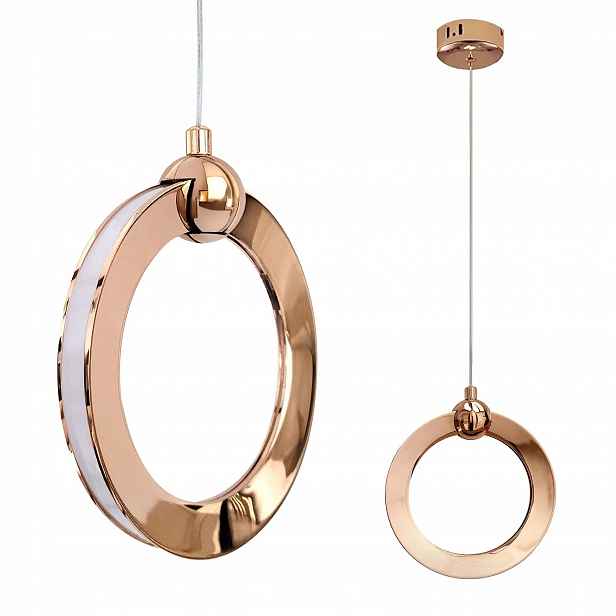 Moderní závěsná stropní lampa Zlatá Led kulatá do obývacího pokoje Toolight