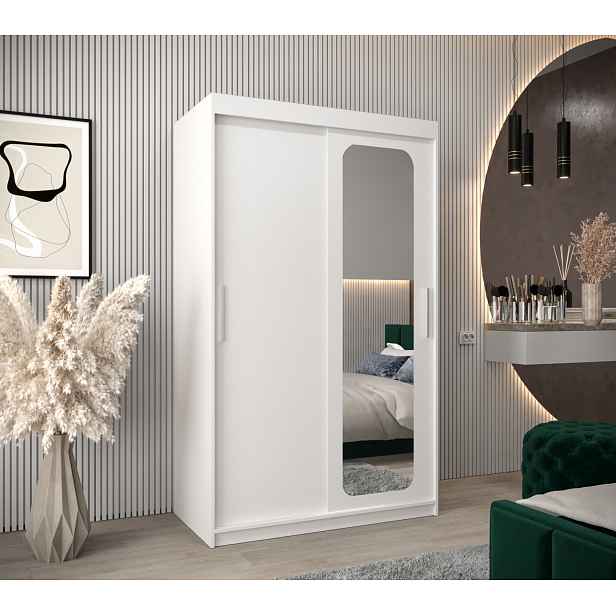 Zrcadlová skříň DONICELA 1 - 120 cm, bílá