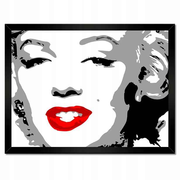 Plakáty v rámu 40x30 Marilyn Monroe Červené rty Pepř