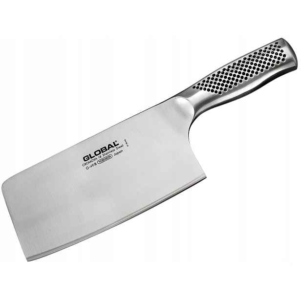 Nůž čínský cai dao Global G-49/B 17,5 cm Cromova 18 dimples Japonsko