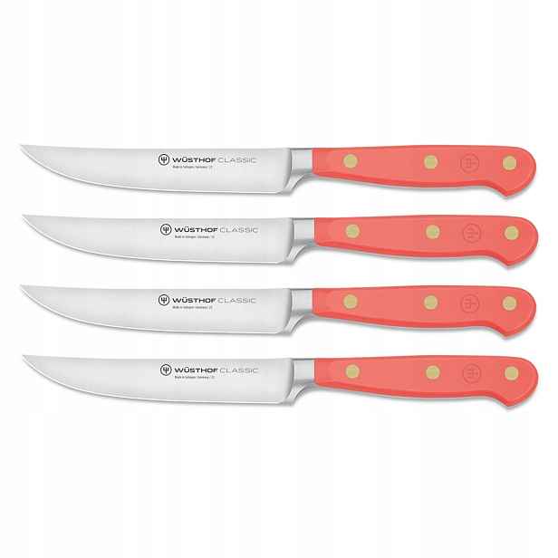Wüsthof Sada 4 nožů na steaky Classic Colour 12 cm, Coral Peach