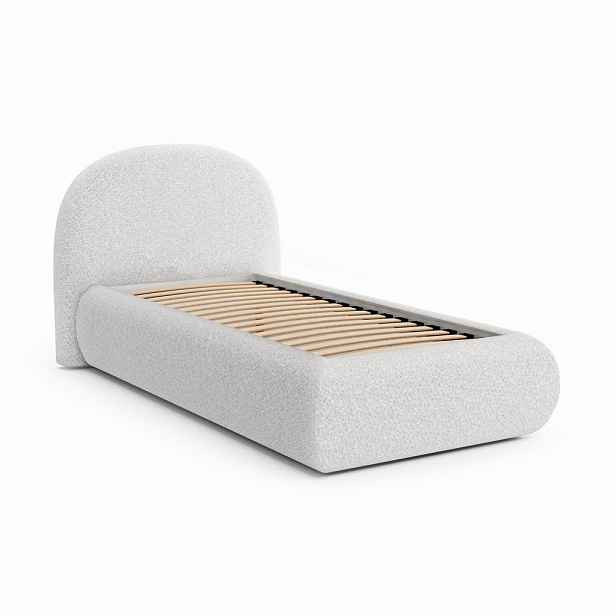 Beautysofa ČALOUNĚNÁ POSTEL Motti 90×200, jednolůžko s úložným prostorem, bez matrace, krémová