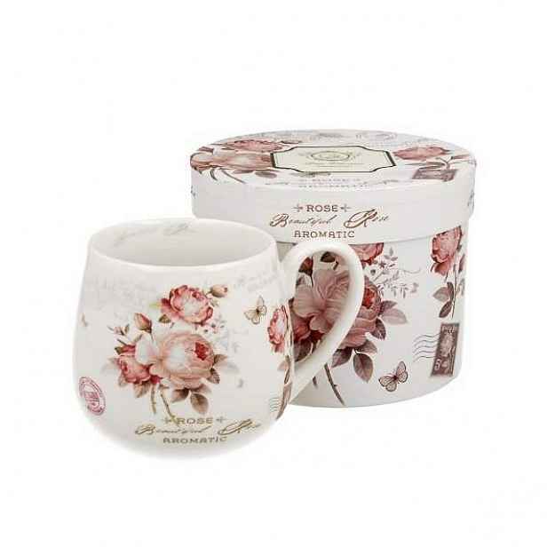 Hrnek buclák porcelánový SECESE růže 430ml