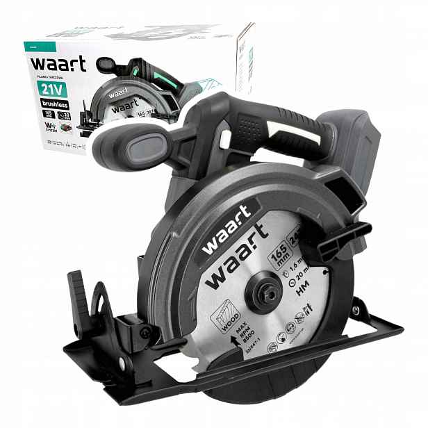 Kotoučová pila Waart Akumulátorová Bezuhlíková 165 mm 21 V pro dřevo