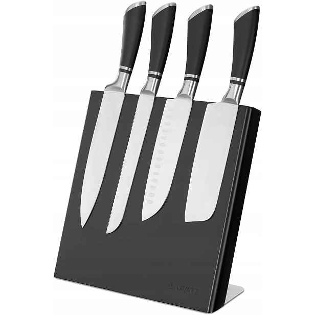 Magnetický Blok Na Nože Černý Pevný 28 cm