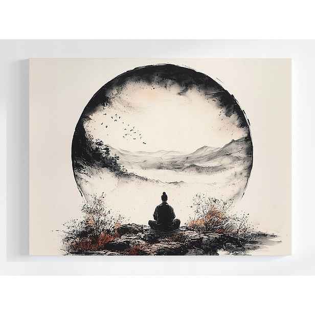 Plakát Mnich Meditace Harmonie Zen Orient Japonsko 100x75