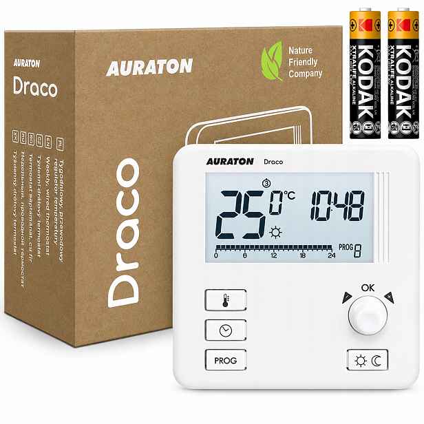 Drátový Regulátor Teploty Pokojový Termostat Auraton Draco
