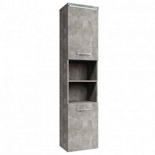 Badplaats KOUPELNOVÁ SKŘÍŇKA Paso se 2 dveřmi betonově šedá - 35 x 35 x 160 cm