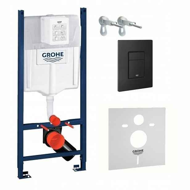 Podomítkový set pro Wc Grohe Tlačítko Grohe Černá Upevnění Těsnění
