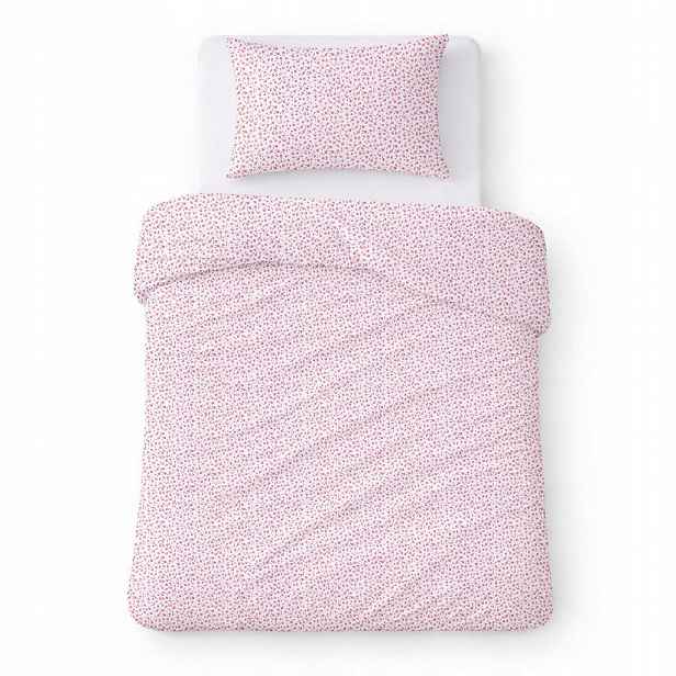 Povlečení bavlněné 140x200 bílé s červenými květy, klasické Cotton Home