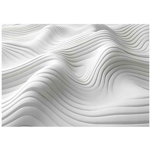 Tapeta Bílé vlny vinylové linie 416x254 jemný design do ložnice lepidlo