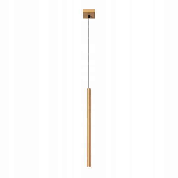 Sollux Závěsná bodová lampa zlatá tuba 50 cm nad stůl ostrovní bar do jídelny