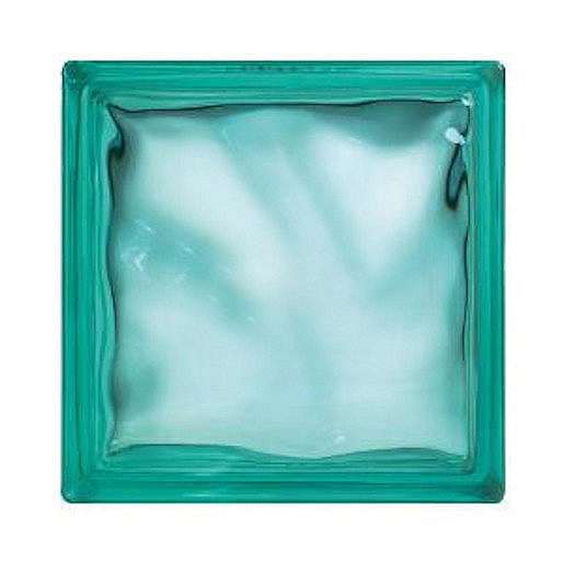 Luxfera Glassblocks turquoise 19x19x8 cm sklo 1908WTURQUOISE