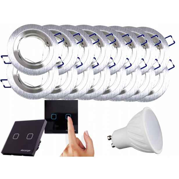 Sada Halogenové Led svítidlo 16x Vypínač Žárovky