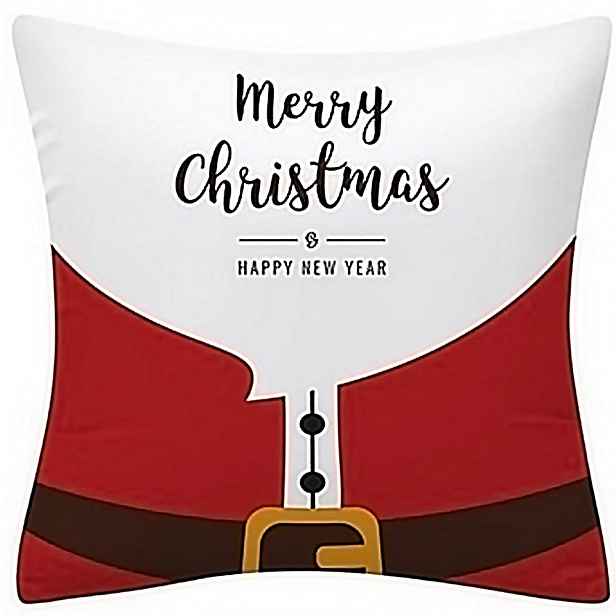 Tutumi Vánoční 3D povlak na polštář Merry Christmas 45x45 cm bílý/červený