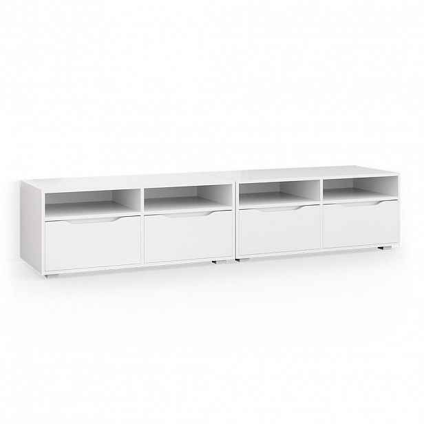 Vicco NÍZKÝ NÁBYTEK POD TELEVIZI Ruben Bílá 200.4 x 42 cm