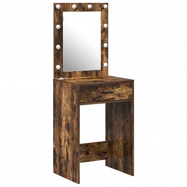 vidaXL Kosmetický stůl Kouřový dub 50 x 41 x 135 cm Kompozitní dřevo