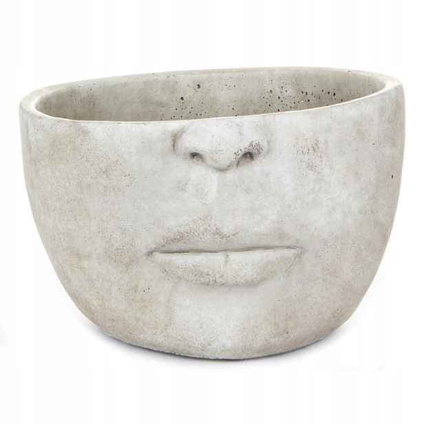 Květináč Obal Na Květináč Šedý Cementový 14x24 cm Betonová Hlava 15 20 25