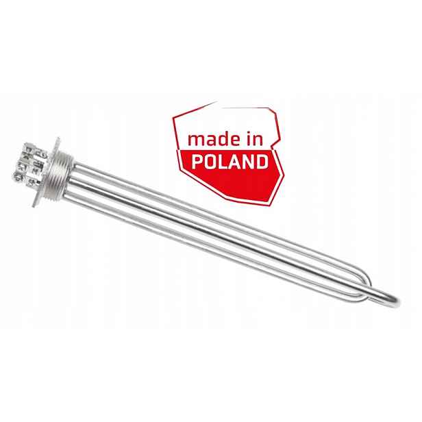 Ohřívač bojleru Ku 5/4" U 2x1500W bez krytu, polská kvalita