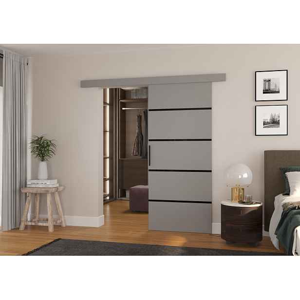 Posuvné dveře 86 cm NADRIX - šedé