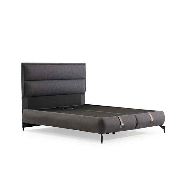 Rám dvoulůžkové postele s čelem Rise 160 x 200 - Dark Grey