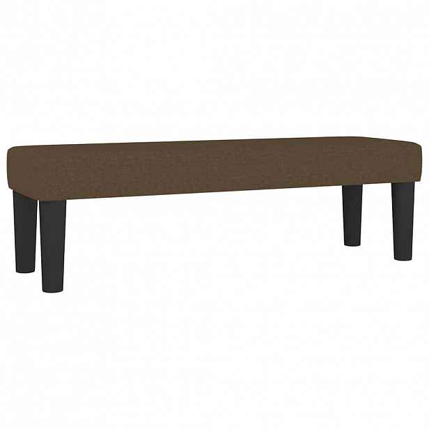 vidaXL Lavice tmavě hnědá 100x30x30 cm textil