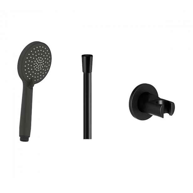 Jika Mio Style - Set sprchové hlavice, držáku a hadice, matná černá H3652F07163611