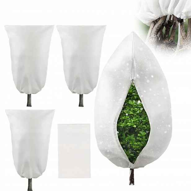 4X 80X120 CM Ochranná Kapuce Z Agrotextilie, Kryt Proti Mrazu Na Růže A Rostliny