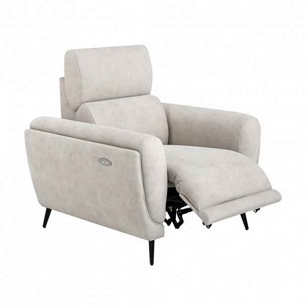 Beautysofa RELAXAČNÍ KŘESLO Comfort s elektrickým polohováním a nastavitelnou opěrkou hlavy, béžová