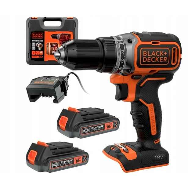 Black+decker Aku Šroubovák 18V BL186KB 52Nm 2x2,0Ah Bl BL186K1B2-QW