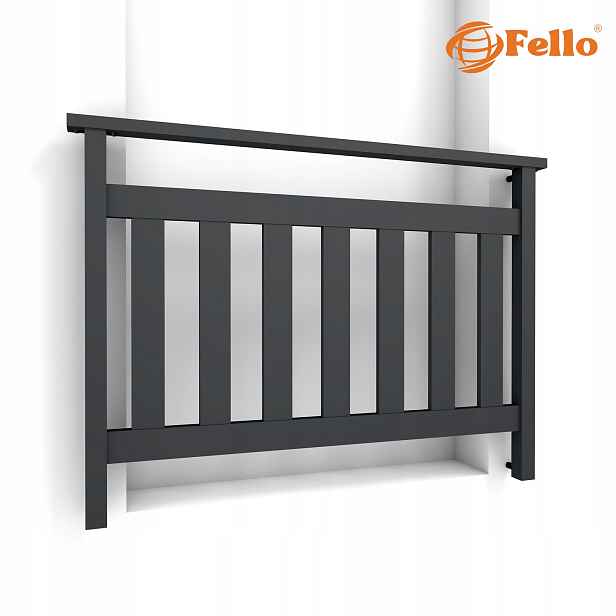 Francouzský balkon, francouzské hliníkové zábradlí AluVert 130 cm Ral