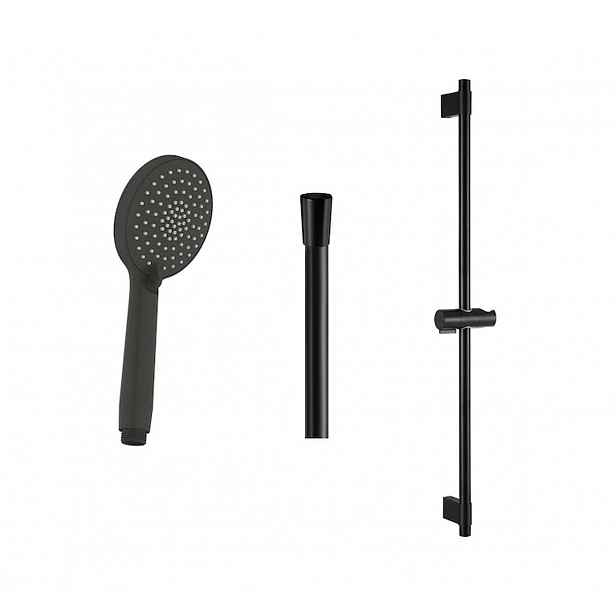 Jika Mio Style - Set sprchové hlavice, tyče a držáku, matná černá H3652F07163731