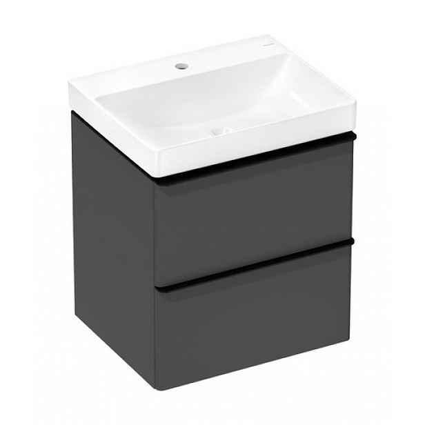 Skříňka s umyvadlem Hansgrohe Xelu Q 60x69,5x48 cm šedá matná 54372670