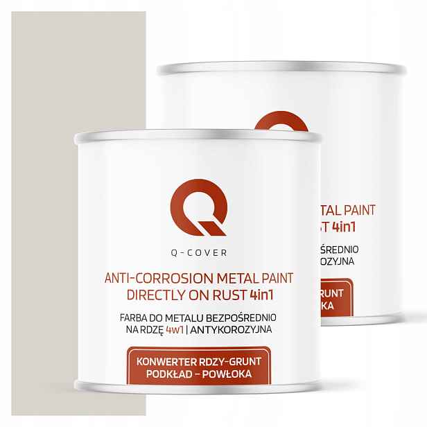 Barva Přímo na rez Metal Aluminium Ocel 2,5L 4v1 Polomatná Bílá Šedá