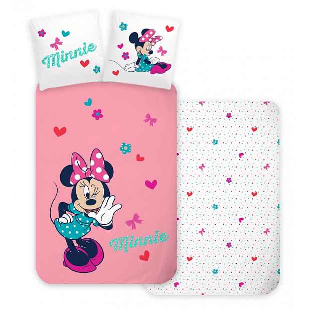 Dětské Povlečení 140x200 Disney Minnie Mouse Mini Mickey 100% Bavlna