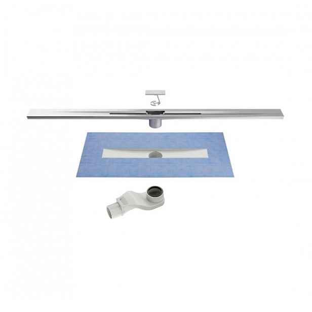 Jika Pure - Sprchový žlab 100 cm, s roštem, satin nerez H2714200020001