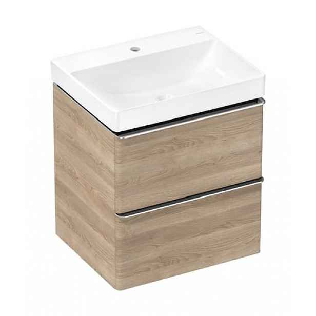 Skříňka s umyvadlem Hansgrohe Xelu Q 60x69,5x48 cm přírodní dub 54373000
