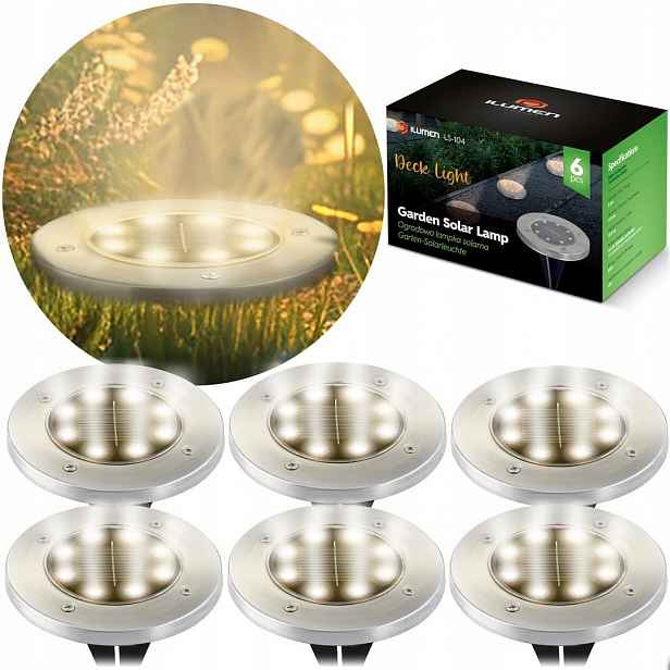 Solární pozemní lampa 6 Ks Ilumen LS-104