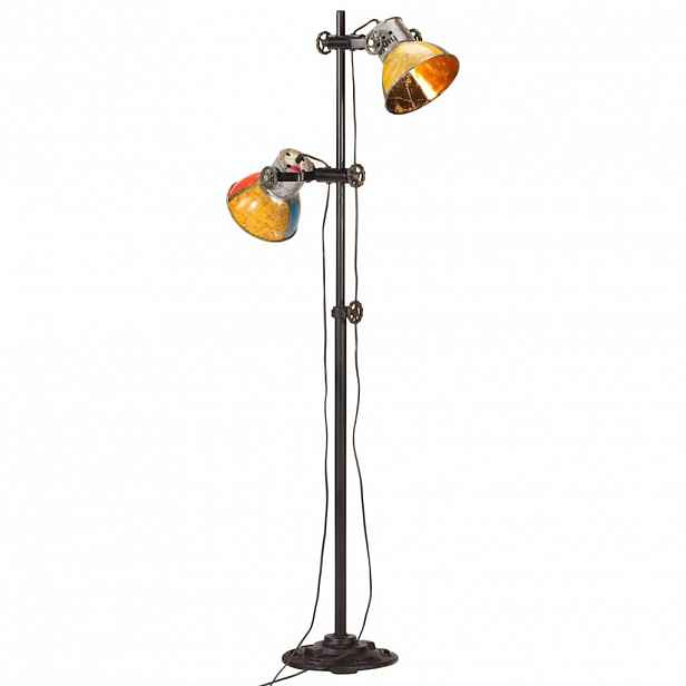 vidaXL Stojací lampa se 2 stínidly vícebarevná E27