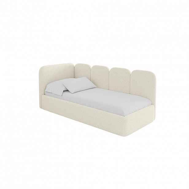 ALTDECOR JEDNOLŮŽKOVÁ POSTEL pro mládež s úložným prostorem, vpravo - VELY 80x200 béžová