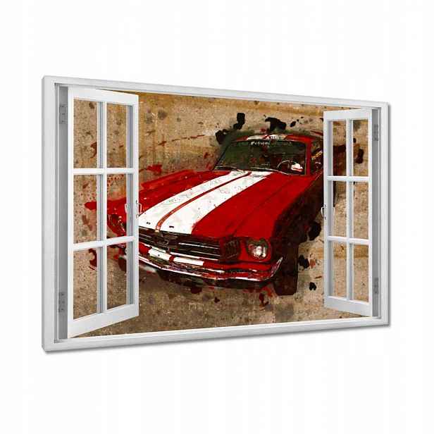 Obrazy 90x60 Červený Ford Mustang Usa