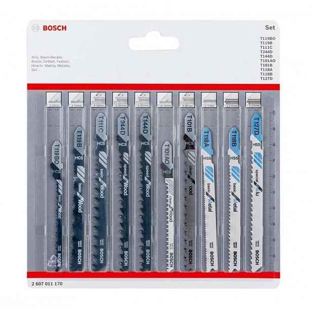 Bosch - 10dílná sada pilových plátků 2607011170
