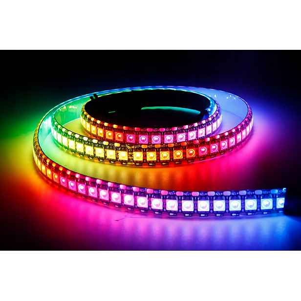 Digitální Led pásek Rgb WS2812 Smd 5050 Wled tekoucí Rgbic 144 LED/m 5V délka 3 m