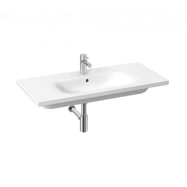 Jika Mio-N - Umyvadlo 100x45 cm, s přepadem, otvor pro baterii, Jika Perla, bílá H8147131001041