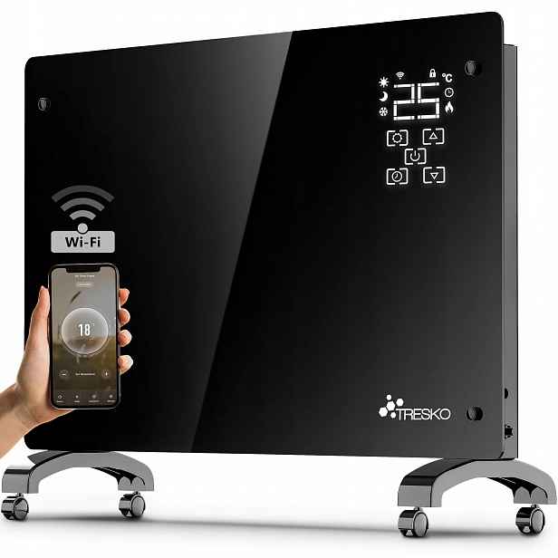 Konvektorový ohřívač Tresko 1500 W černý