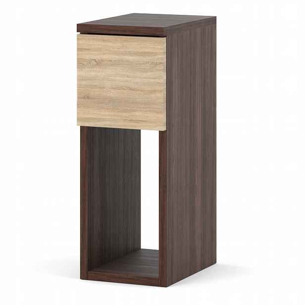 Noční Stolek Úzký Dub Wenge Sonoma 20 CM Noční Stolek Do Ložnice Nakastlik