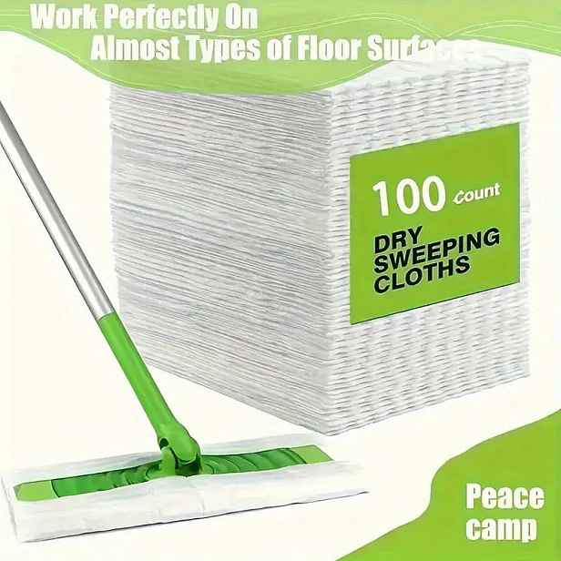 TEMU 30 ks/50 ks/100 ks Jednorázové návleky na mop - Multi-Surface Microfiber, zachycují a zadržují nečistoty/prach/vlasy, pro mokré/suché použití,