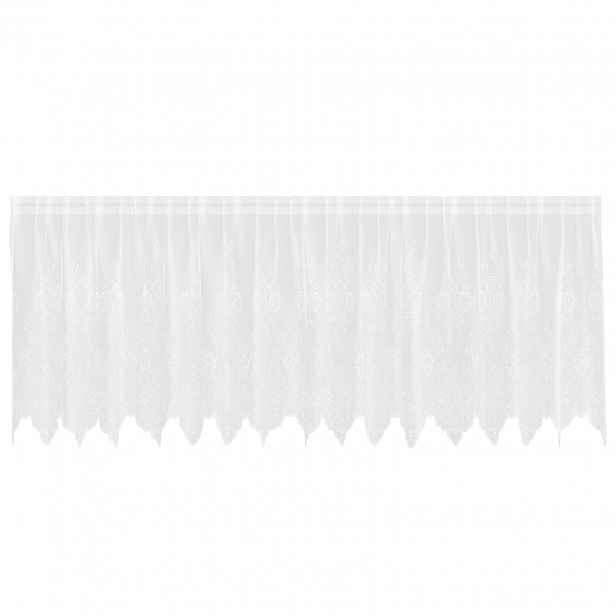vidaXL Čipkový Závěs Bílá 100 x 400 cm Polyester
