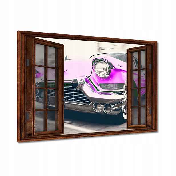 Obrazy 90x60 Růžový Cadillac