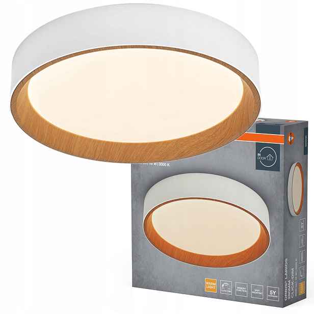 Stropní Svítidlo Led Svítidlo 16W 1000lm 3000K Teplá Bílá Hnědá Orbis Osram